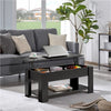 Lift Top Coffee Table, Lifting Tabletop Center Table with Hidden Storage, Black