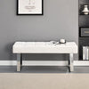 Austin Large Faux Leather Dining Bench In White