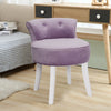 Purple Velvet Makeup Chair Seater Vanity Bedroom Dressing Table Stool Piano Seat