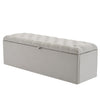 Ottoman Lift Storage Bed 4ft6 Double Upholstered Bed Frame with Ottoman Bench