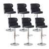 Set of 4 Black Velvet Bar Stools High Back Breakfast Kitchen Chair Bar Bistro