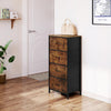 Vintage Chest Of Drawers 4 Storage Drawers Steel Frame Bedroom Furniture