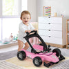 4-in-1 Baby Walker Foldable Activity Push Walker w/ Adjustable Height & Speed