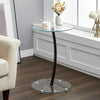 2-Tier Tempered Glass Sofa End Side Coffee Table Bedside Table Night Stand Lamp