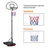 Basketball Hoop System Portable 1.9-2.5M Height-Adjustable Basketball Goal Black