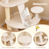 Cat Tree Kitty Tower Activity Center with Condo Scratching Posts White
