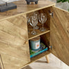Sideboard 2 Doors Natural Storage Cupboard Cabinet Home Living Room Furniture