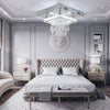 30CM Modern LED Crystal Ceiling Light Square Minimalist Lamp Living Room Zndpeah