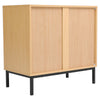 Chest of 3 Drawers Wood Bedside Table Cabinet Desk Bedroom Furniture Metal Legs