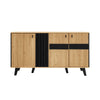 Modern 140cm Sideboard Cabinet Storage Unit with LED Lights and Glass Doors
