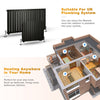 Vertical Radiator Double Black Flat Panel 1800x544 mm Central Heating Tall Rads