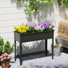 100 x 40 x 80 cm Outdoor Standing Gardening Box w/ Legs-Black