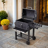 Outdoor Jr Smoker Barbecue Charcoal Portable BBQ Grill Camping Garden w/ Wheels