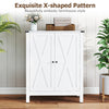 Freestanding Wooden Shoe Rack with Adjustable Shelves-White