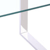 Tempered Glass Side Table Cocktail Center Coffee Console End Table Square Legs