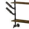 Industrial Pipe Shelf Wine Rack Wall Mounted Wine Shelf Steam Punk Pipe Organize