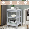 3-Tier Bedside Table Bedroom Nightstand Cabinet End Sofa Side Table Storage