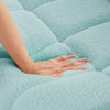 Teddy Fleece Fabric 3 Seater Sofa Loveseat Couch with 2 Pillow