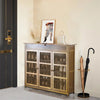 Retro 4 Tier Bamboo Shoe Rack Storage Shelf Unit Cabinet Entryway Shoe Organizer