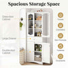 Kitchen Pantry Cabinet 160cm Bathroom Storage Cabinet-White
