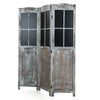 Costway 178 cm Retro 3-Panel Room Divider Wooden Tall Folding Privacy Screen
