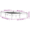 BaraSh Bed Frame Wax Brown 120x200 Solid Wood Pine,Platform Bed Frame,For N4A7