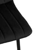 Set of 2 Velvet Black Dining Chair Metal legs Dining room Home Cafe Furniture