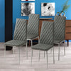 Set of 2 4 6 Dining Chairs Modern Faux Leather Padded Seat Home Kitchen Lounge