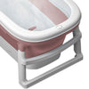 Free-Standing Soaking Tub w/ Lid Folding Spa Bath Bucket Barrel Portable Bathtub