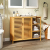 Freestanding Storage Unit 2-Door Storage Organizer with Shelves-Natural