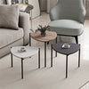 Modern 3 Piece Nesting Tables Finished in Grey, White & Oak