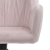 Pink Velvet Swivel Office Chair Lounge Accent Tub Armchair High Back Padded Seat