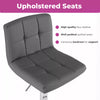 2x Chrome & Height Adjust Swivel Faux Leather Kitchen Breakfast Bar Stool