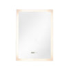 LED 3 Colour Illuminated Bathroom Mirror with Clock Demister Touch Switch IP44