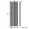 Black Designer Radiator Vertical Horizontal Oval Column Central Heating Rads