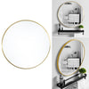 Large Round Wall Mounted Mirror Circular Unit with Black/Gold/Silver Steel Frame