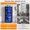 Display Cabinet with Acrylic Door, 5-Tier Curio Cabinet with Adjustable Shelf