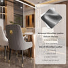 Set 2 Leather Kitchen Dining Chairs Tufted Gold Lion Head Pull Ring Accent Chair