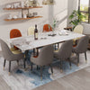 Extra Long Extendable Dining Table Strong Stains-proof Kitchen Table For Party