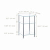3 Tiers Square Clear Tempered Glass Sofa Side End Table Bedside Table w/ Shelves