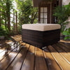 Patio Rattan Ottomans, All-Weather Rattan Wicker Multipurpose Outdoor Furniture