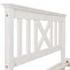 Single Bed 3ft White Solid Pine Wooden Bed Frame w/ 2 Storage Drawers 90x190 cm