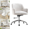 Office Chair Task Adjustable Height Mid Back Swivel Wheels Armrest Crush Velvet