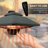 Electric Hanging Heater LED Ceiling Halogen 2000w Patio Garden Aluminum Tent