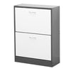 SHOE CABINET 2 DRAWER STORAGE CUPBOARD RACK SHELF FOOTWEAR ORGANISER SHOE STAND