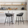 2x Bar Stools Home Breakfast Kitchen Pub Counter Chair with Footrest & Backrest