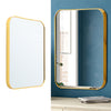 Large Retangle Wall Mounted Bathroom Toilet Mirrors Gold Metal Frame HD Glass UK