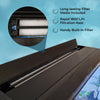 Fish Tank Aquarium Cabinet Black 300L 65 Gal LED White Gravel + Ornaments