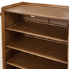Shoe Cabinet Storage Cupboard Footwear Stand Rack Wooden Double Rattan Doors UK