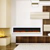 LED Fireplace Media Wall Fire Wall Mounted Standing Electric Heater 40inch